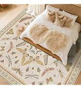 Beige and Yellow 5x7 Boho Rug for Living Room - Foyer Rugs for Entryway, Bedroom, Nursery Room, I...