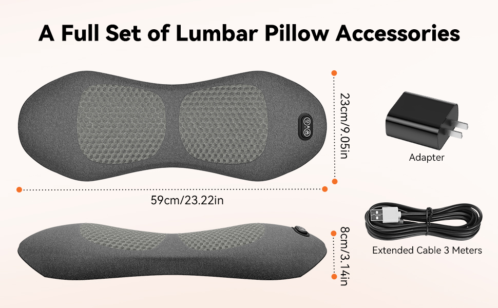 electric lumbar support pillow lower back pillow lumbar massager lower back massager body massager
