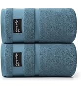 REDKISS Luxury Large Bath Towels Set of 2, 760GSM 31x63 Inches,100% Cotton,Highly Absorbent & Qui...