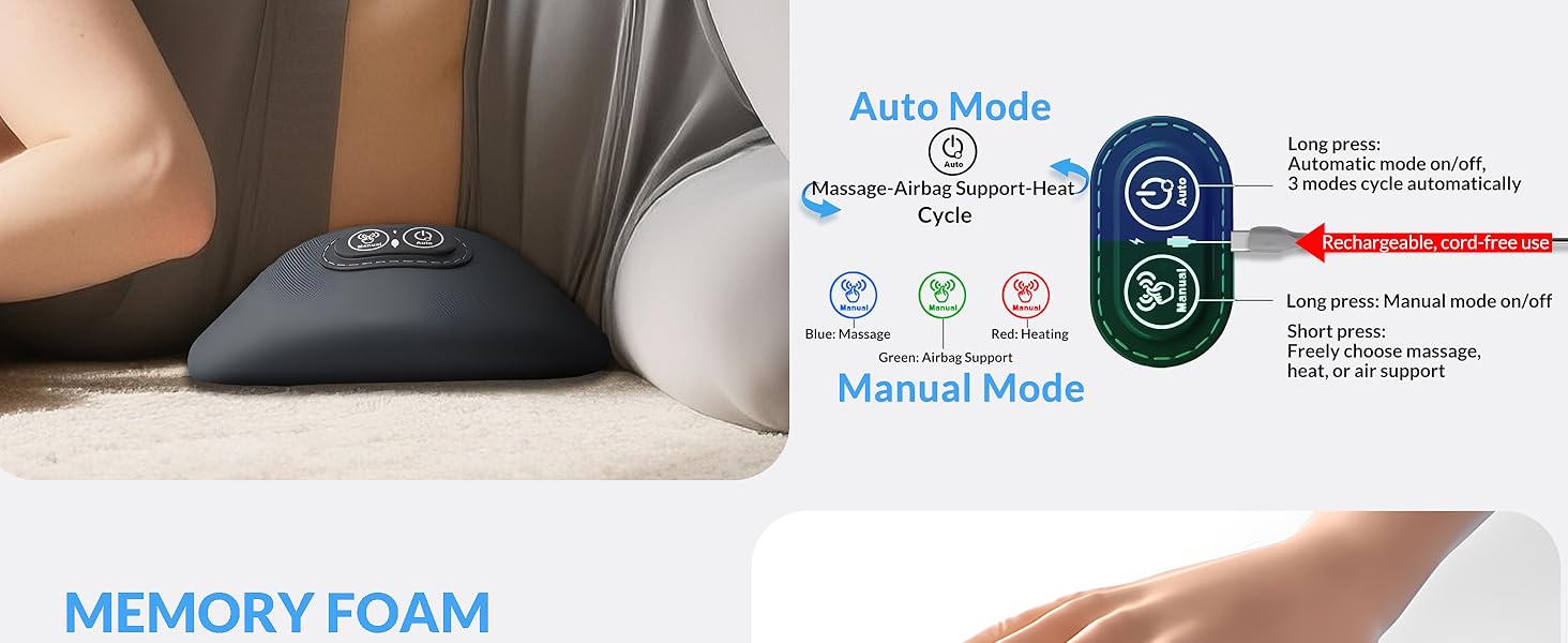 Rechargeable 3 in 1 Back Massager