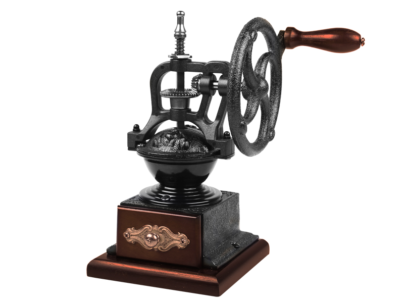 Hand cranked coffee machine