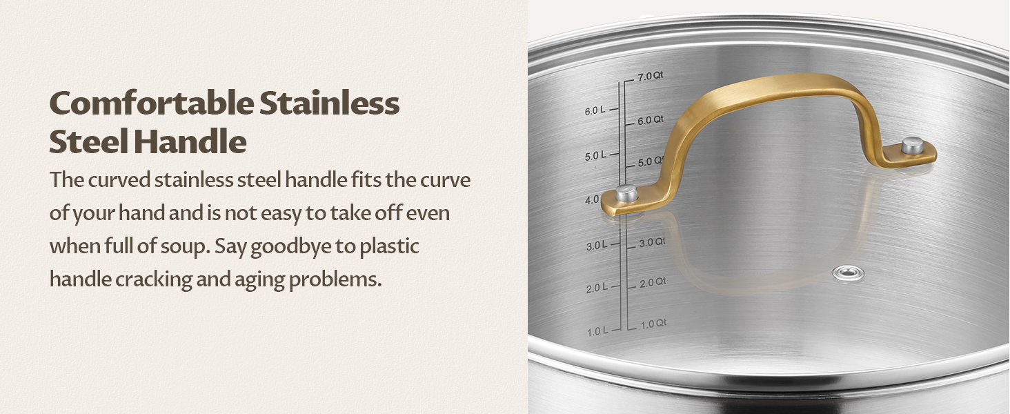 Comfortable Stainless Steel Handle