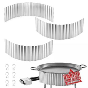 Paella Gas Burner Windshields Compatible with up to 28 Inch Paella Pans