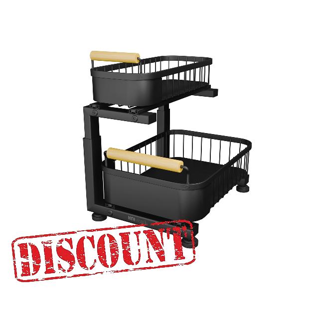 Premium Heavy Duty Carbon Steel Under Sink Organizer
