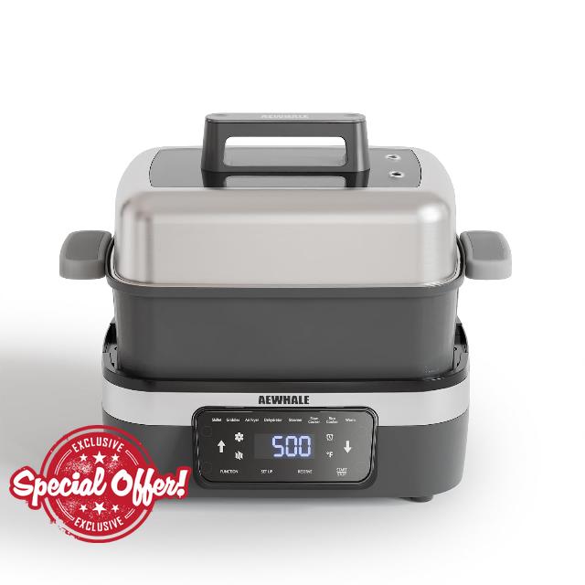 AEWHALE 8-in-1 Multifunctional Electric Cooker with Air Fryer