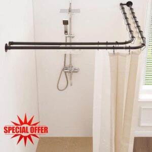 Double L Shaped Shower Curtain Rod