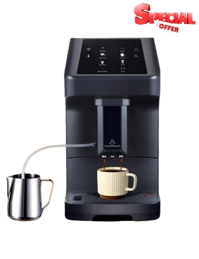 Automatic Coffee Machine Bean to Cup Espresso Maker with Self-Cleaning & Auto Shut-Off Adjustable Temperature/Cup Size for Latte/Cappuccino/Americano/Ground Coffee DIY for Home/Office/Coffee Lovers