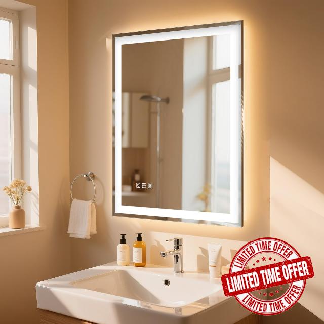 24"x32" LED Bathroom Mirror with Lights