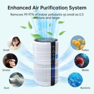 Quiet 360°intake Air Purifiers for Pet Hair