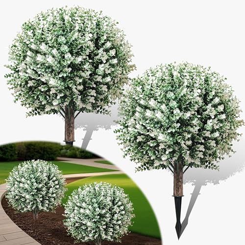 24.5'' UV Resistant Tall Fake Shrubs Bushes Plants