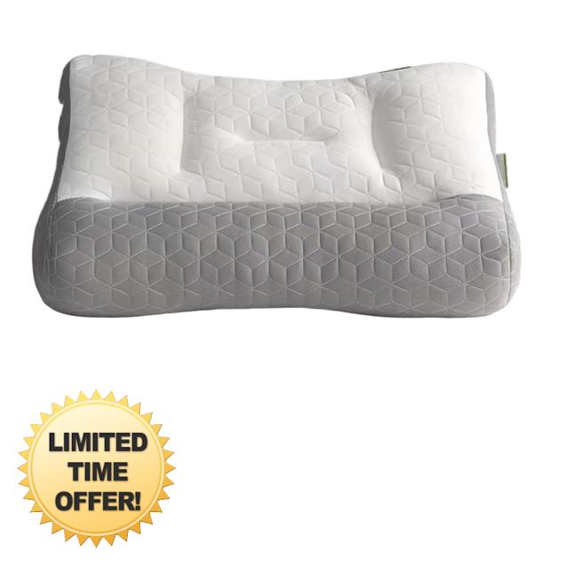 Cervical Neck Support Pillow for Sleeping Strain Relief Ergonomic Memory Pillows for Neck and Shoulder Pain Pain Relief Orthopedic Contourside Sleeper Pillow (Latex Cotton)