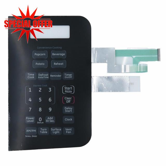 WB56X10822/WB56X10826 Compatible with GE Microwaves Touch Control Panel Membrane Switch Touchpad