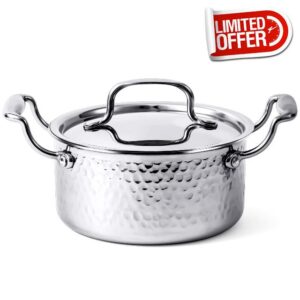 WANGYUANJI 1.8-Quart Stainless Steel Stock Pot with Lid