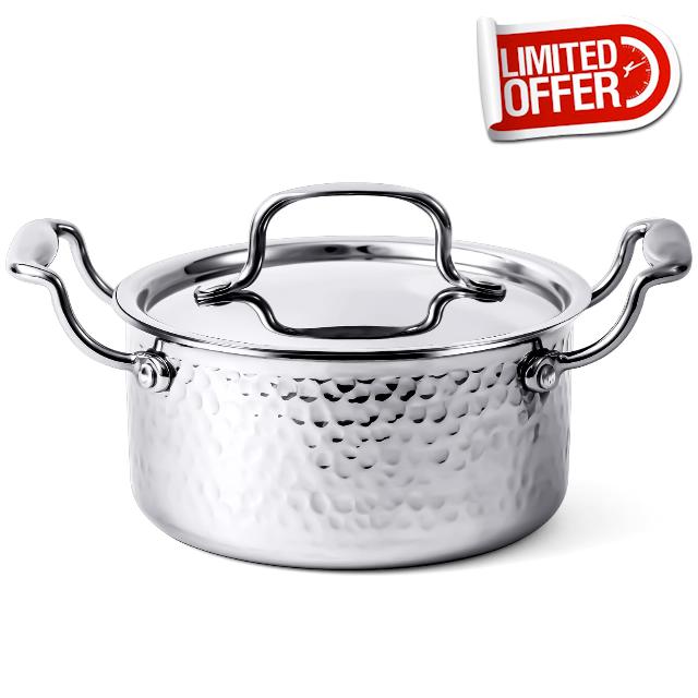 WANGYUANJI 1.8-Quart Stainless Steel Stock Pot with Lid