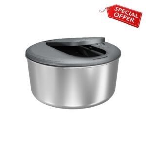 Zyliss Swift Dry Stainless Steel Salad Spinner - Fruit Cleaner & Lettuce Spinner with Push Pump - Non-Slip Bowl - Dishwasher Safe - Small
