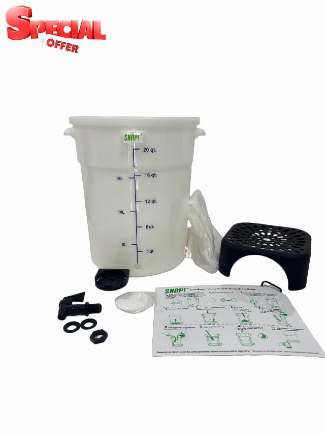 Snap! Cold Brew Round Bucket- 5 gallon Commercial Cold Brew System