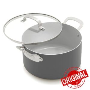 GreenPan x Bobby Flay 6QT Stockpot with Glass Lid
