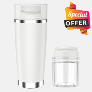 Portable Personal Blender 24oz Vacuum Cup Cordless Blender for 120 Watt Rechargeable Personal Size blender With Stainless Steel Bottle Ideal For-Shakes and Smoothies
