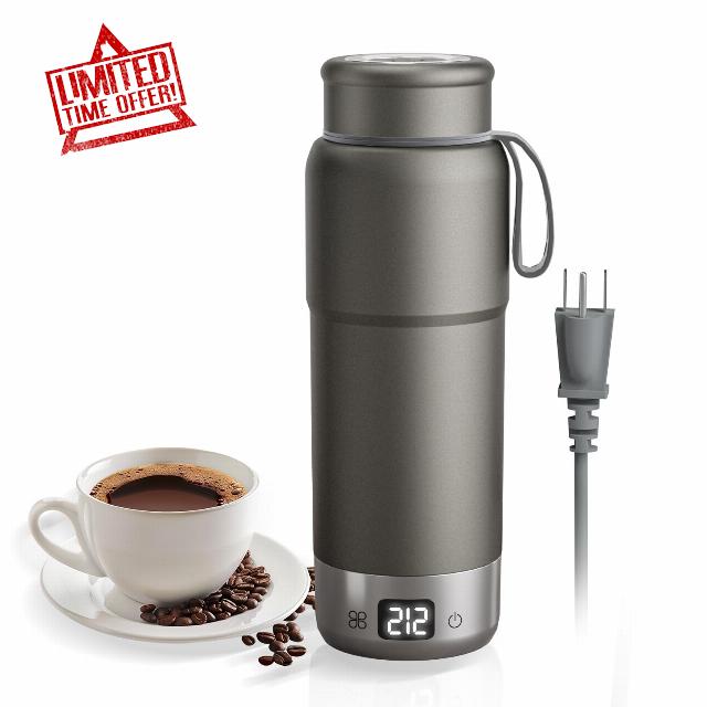 520ml Pure Titanium Portable Electric Kettle – Travel Kettle Dual Voltage 110V-240V with Temperature Control