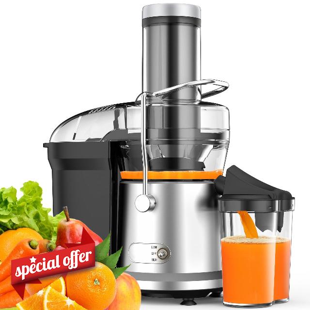 1200W Juicer Machines with 3.2" Feed Chute for Whole Fruits and Vegs