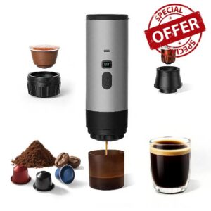 Portable Coffee Maker Espresso Machine with 7800mAh Battery & Digital Display