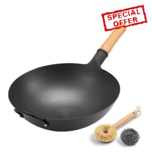 WANGYUANJI Iron Wok 13.4-Inch