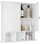 ChooChoo Over The Toilet Storage Cabinet, Farmhouse Bathroom Storage Cabinet with Barn Doors, Sli...