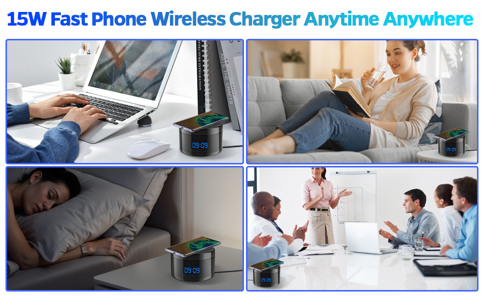 small security camera, clock camera, nanny cam, mini wifi cameras wireless phone charger