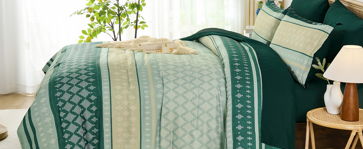green bed in a bag