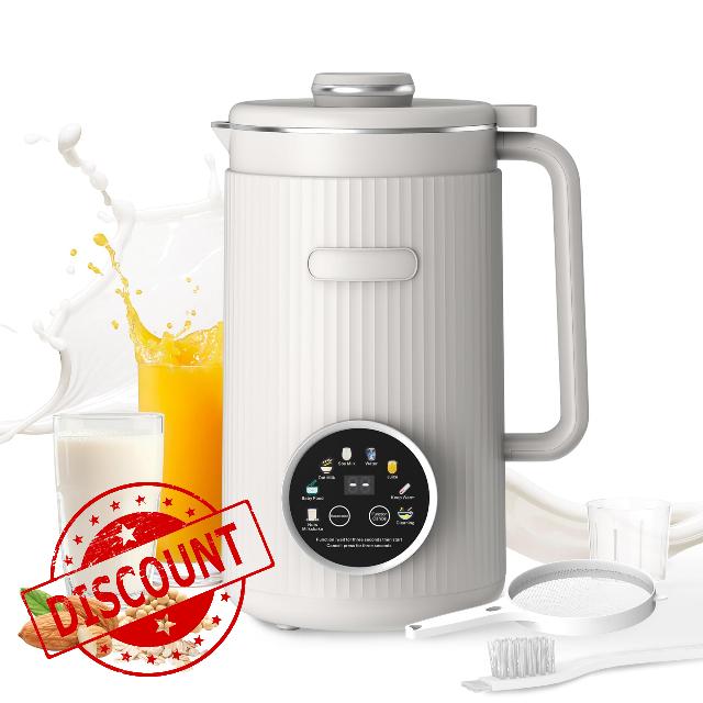 35oz Nut Milk Maker Machine: 8-in-1 Soy Milk Maker with Auto Clean & 20-Blade - Multi-Function Nut Milk Machine with Self-Cleaning