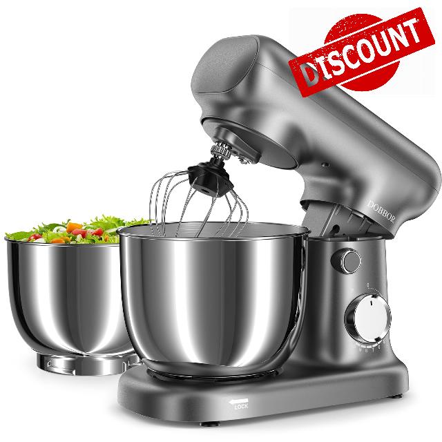 Stand Mixer with 3QT+3.5QT Dual Bowls