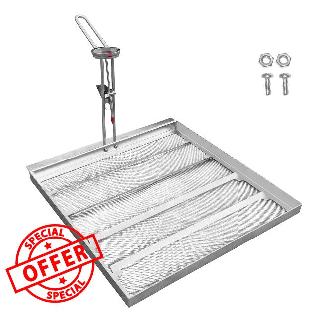 Commercial 13.75 x 13.75 inch stainless steel fryer filter -550 micron mesh can replace Frymate TK45 fryer - compatible with Avantco and Pitco fryers - extends the life of cooking oil by 40%