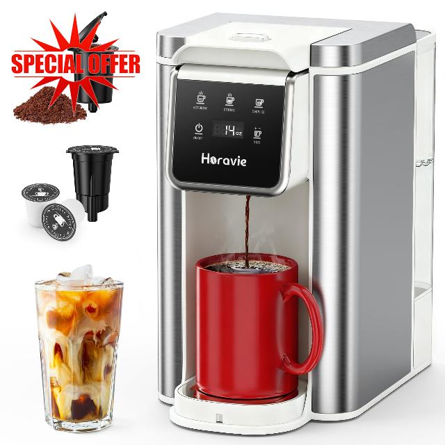 Single Serve Coffee Maker for K-Cup Pod and Grounds