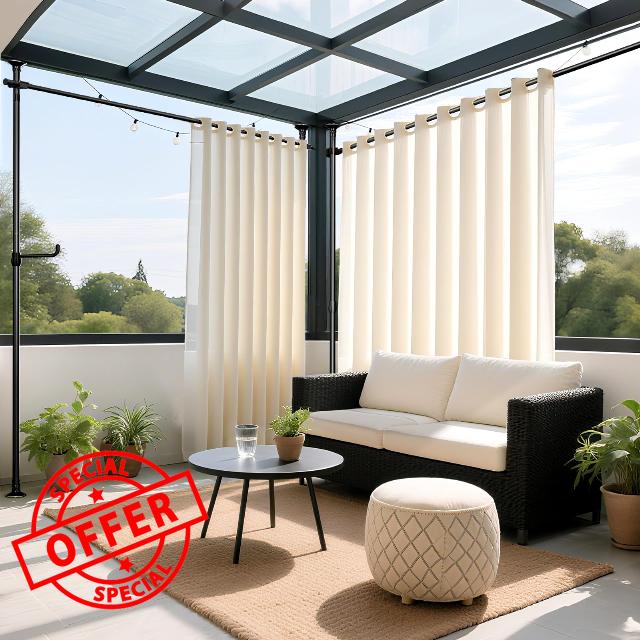 Seamless Room Divider Curtain Rod - No Drilling Space Partition Adjustable Privacy Separator