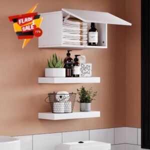 Bathroom Shelves Over Toilet with Stroage Cabinet