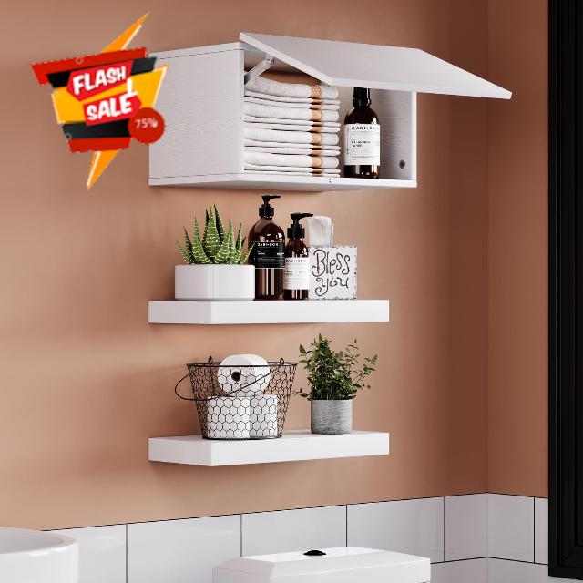 Bathroom Shelves Over Toilet with Stroage Cabinet
