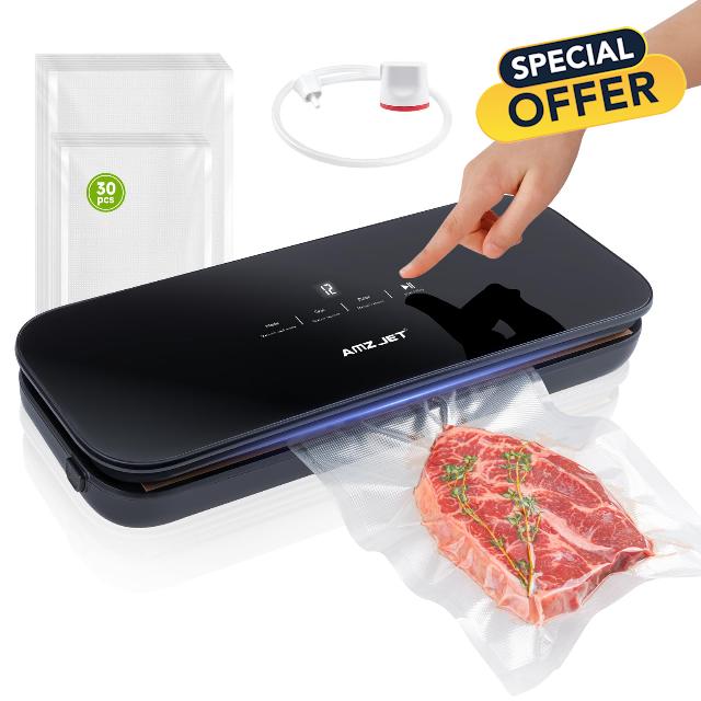 Vacuum Sealer for Food - Tempered Glass Panel