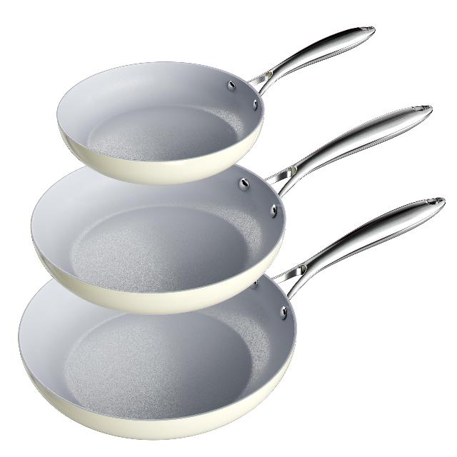 Verel Ceramic Frying Pan Set 3 Piece - 8