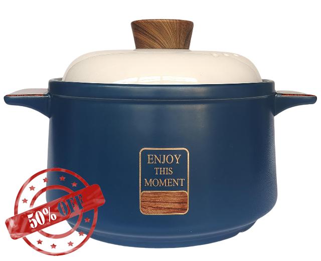 4.7-Quart Clay Pot for Cooking