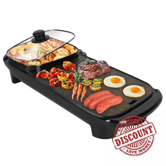 iMounTEK Electric Hot Pot with Grill
