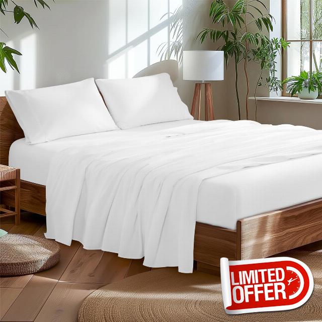 1000 Thread Count 100% Egyptian Cotton King Size Sheets Set - Sateen Soft Silky Breathable Luxury Cooling 4 Pieces(King