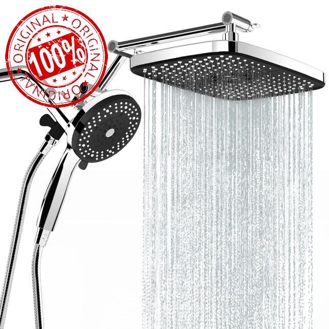 High Pressure Rain Shower Head with Handheld Spray Combo