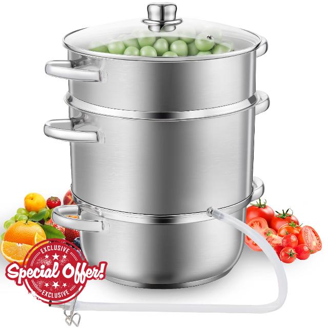 8.5Qt Stainless Steel Steam Juicer for Juices & Jellies & Sauces
