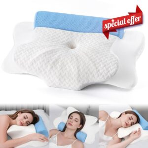 Cervical Pillow with Removable Neck Roll 2-in-1