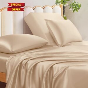 Manyshofu 4Pcs Half Split Flex Head King Sheets Sets for Adjustable Bed