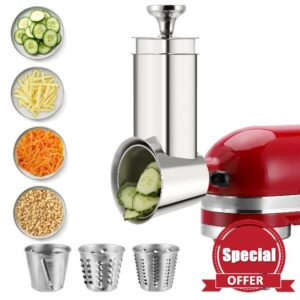 Stainless Steel Slicer Shredder Attachment for Kitchenaid Mixers