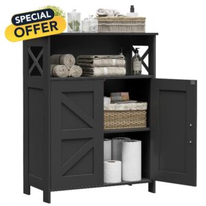 Homhedy Small Bathroom Storage Cabinet with Doors