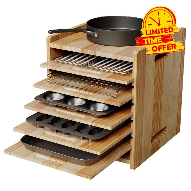 7 Tiers Cookie Sheet Organizer for Cabinet