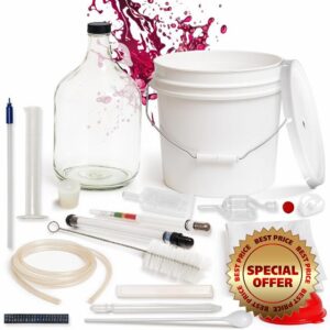 Wine Making Kit & Mead Making Kit | Complete Home Brewing Kit for Beginners & Experts - Includes Glass Carboy