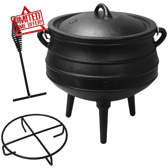 Mabeeze Cast Iron Potjie Cauldron